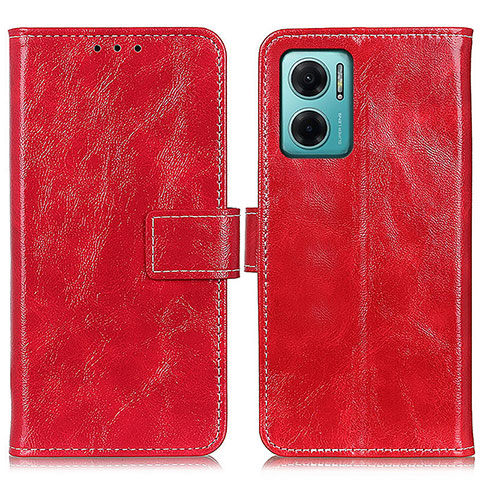 Funda de Cuero Cartera con Soporte Carcasa K04Z para Xiaomi Redmi 10 Prime Plus 5G Rojo