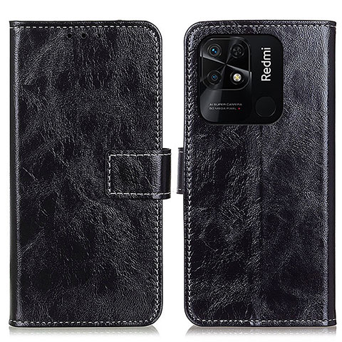 Funda de Cuero Cartera con Soporte Carcasa K04Z para Xiaomi Redmi 10C 4G Negro