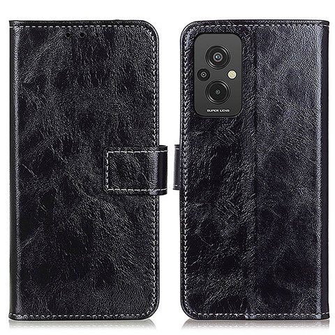 Funda de Cuero Cartera con Soporte Carcasa K04Z para Xiaomi Redmi 11 Prime 4G Negro