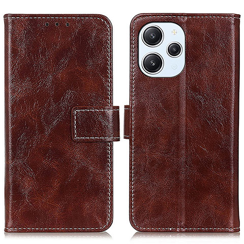 Funda de Cuero Cartera con Soporte Carcasa K04Z para Xiaomi Redmi 12 4G Marron