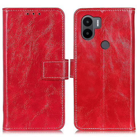 Funda de Cuero Cartera con Soporte Carcasa K04Z para Xiaomi Redmi A1 Plus Rojo