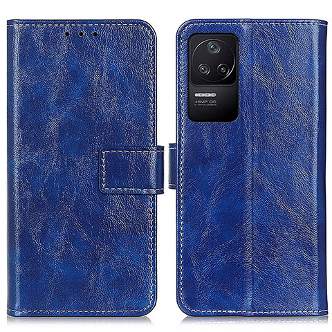 Funda de Cuero Cartera con Soporte Carcasa K04Z para Xiaomi Redmi K40S 5G Azul