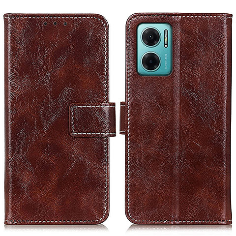 Funda de Cuero Cartera con Soporte Carcasa K04Z para Xiaomi Redmi Note 11E 5G Marron