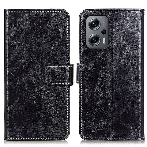 Funda de Cuero Cartera con Soporte Carcasa K04Z para Xiaomi Redmi Note 11T Pro+ Plus 5G Negro