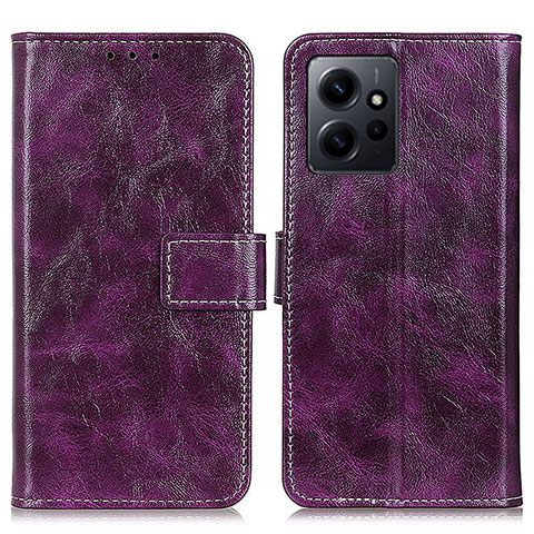 Funda de Cuero Cartera con Soporte Carcasa K04Z para Xiaomi Redmi Note 12 4G Morado