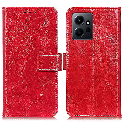 Funda de Cuero Cartera con Soporte Carcasa K04Z para Xiaomi Redmi Note 12 4G Rojo