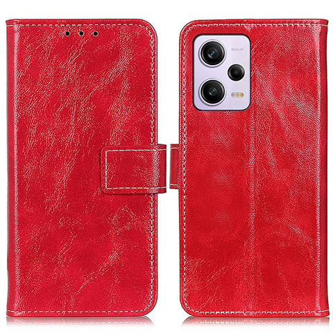 Funda de Cuero Cartera con Soporte Carcasa K04Z para Xiaomi Redmi Note 12 Explorer Rojo