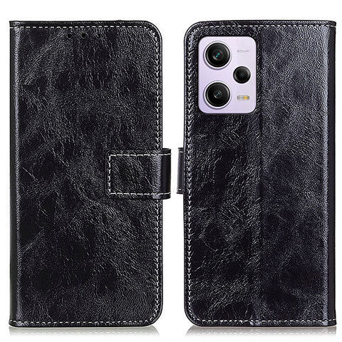 Funda de Cuero Cartera con Soporte Carcasa K04Z para Xiaomi Redmi Note 12 Pro 5G Negro