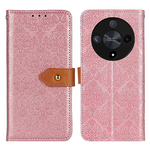 Funda de Cuero Cartera con Soporte Carcasa K05Z para Huawei Honor X9b 5G Rosa