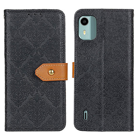 Funda de Cuero Cartera con Soporte Carcasa K05Z para Nokia C12 Plus Negro