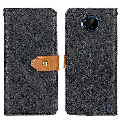 Funda de Cuero Cartera con Soporte Carcasa K05Z para Nokia C20 Plus Negro