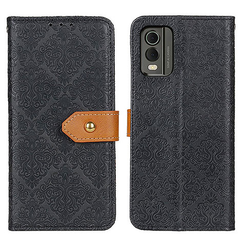 Funda de Cuero Cartera con Soporte Carcasa K05Z para Nokia C210 Negro