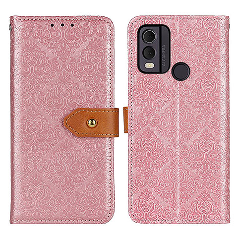 Funda de Cuero Cartera con Soporte Carcasa K05Z para Nokia C22 Rosa