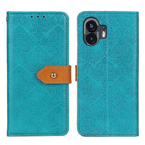 Funda de Cuero Cartera con Soporte Carcasa K05Z para Nothing Phone 2 Verde