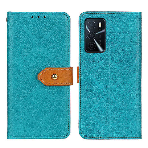 Funda de Cuero Cartera con Soporte Carcasa K05Z para Oppo A16s Verde