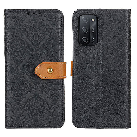 Funda de Cuero Cartera con Soporte Carcasa K05Z para Oppo A55 5G Negro