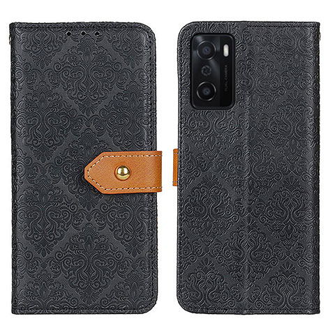 Funda de Cuero Cartera con Soporte Carcasa K05Z para Oppo A55S 5G Negro