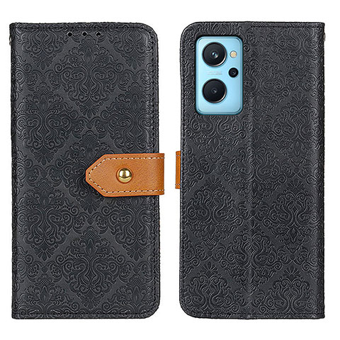 Funda de Cuero Cartera con Soporte Carcasa K05Z para Oppo A96 4G Negro