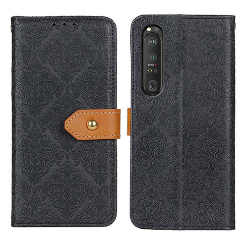 Funda de Cuero Cartera con Soporte Carcasa K05Z para Sony Xperia 1 III Negro