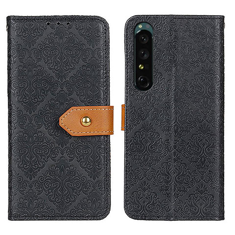 Funda de Cuero Cartera con Soporte Carcasa K05Z para Sony Xperia 1 IV Negro