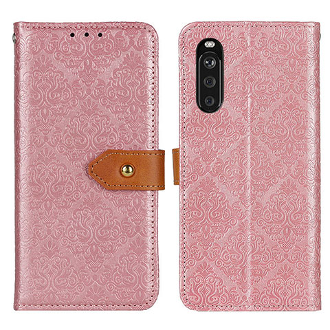 Funda de Cuero Cartera con Soporte Carcasa K05Z para Sony Xperia 10 III SO-52B Rosa