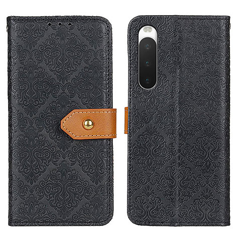 Funda de Cuero Cartera con Soporte Carcasa K05Z para Sony Xperia 10 IV Negro