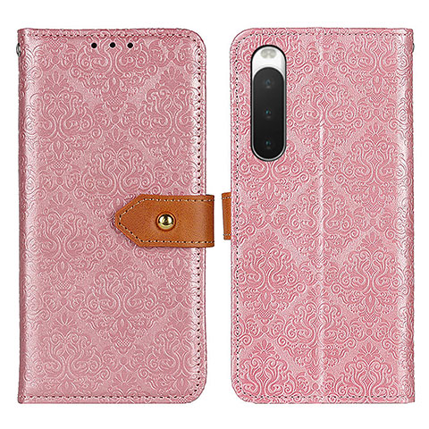 Funda de Cuero Cartera con Soporte Carcasa K05Z para Sony Xperia 10 IV SO-52C Rosa