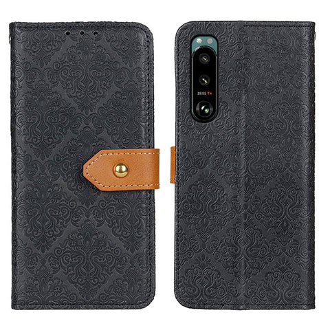 Funda de Cuero Cartera con Soporte Carcasa K05Z para Sony Xperia 5 III Negro