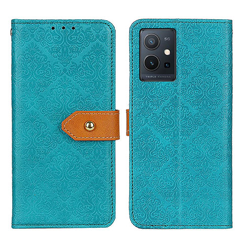 Funda de Cuero Cartera con Soporte Carcasa K05Z para Vivo T1 5G India Verde