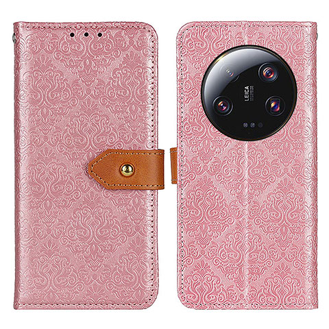 Funda de Cuero Cartera con Soporte Carcasa K05Z para Xiaomi Mi 13 Ultra 5G Rosa