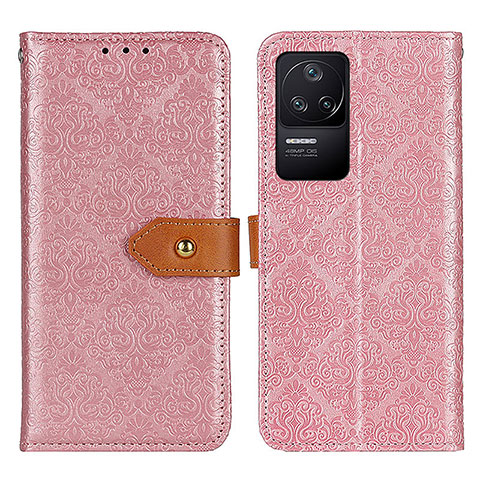 Funda de Cuero Cartera con Soporte Carcasa K05Z para Xiaomi Poco F4 5G Rosa