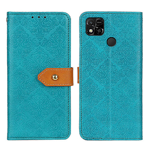 Funda de Cuero Cartera con Soporte Carcasa K05Z para Xiaomi Redmi 9 Activ Verde