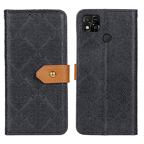 Funda de Cuero Cartera con Soporte Carcasa K05Z para Xiaomi Redmi 9C Negro