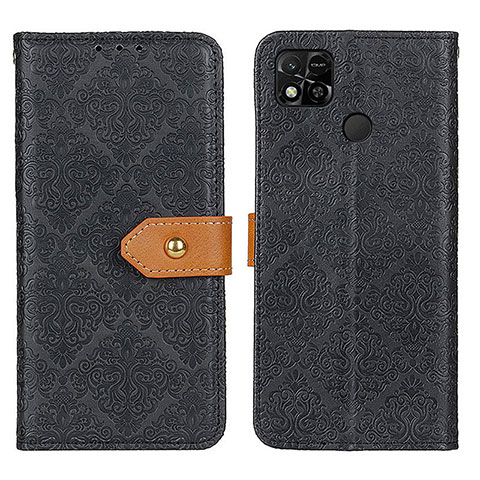 Funda de Cuero Cartera con Soporte Carcasa K05Z para Xiaomi Redmi 9C NFC Negro