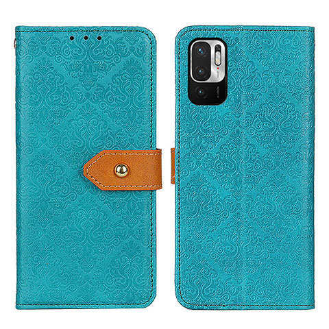 Funda de Cuero Cartera con Soporte Carcasa K05Z para Xiaomi Redmi Note 10 JE 5G Verde