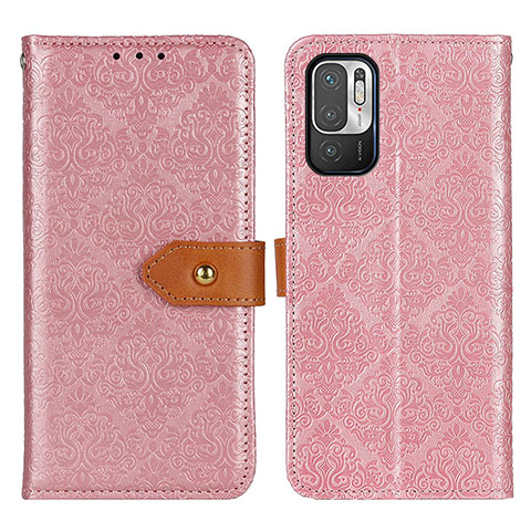 Funda de Cuero Cartera con Soporte Carcasa K05Z para Xiaomi Redmi Note 10T 5G Rosa