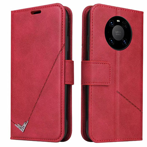 Funda de Cuero Cartera con Soporte Carcasa K06 para Huawei Mate 40E Pro 4G Rojo