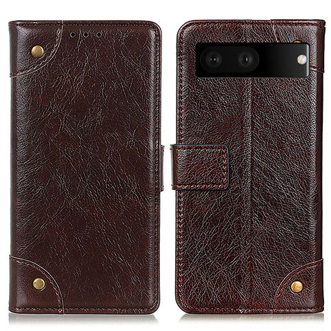 Funda de Cuero Cartera con Soporte Carcasa K06Z para Google Pixel 7 5G Marron