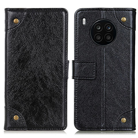 Funda de Cuero Cartera con Soporte Carcasa K06Z para Huawei Nova 8i Negro