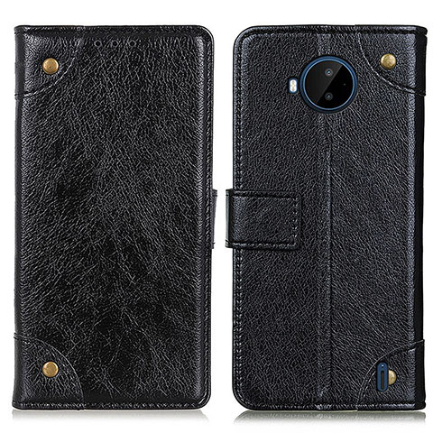 Funda de Cuero Cartera con Soporte Carcasa K06Z para Nokia C20 Plus Negro