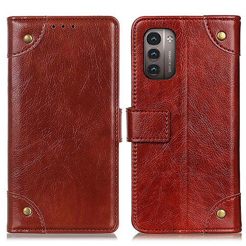 Funda de Cuero Cartera con Soporte Carcasa K06Z para Nokia G11 Marron Claro