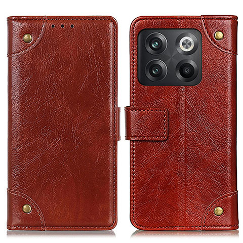 Funda de Cuero Cartera con Soporte Carcasa K06Z para OnePlus 10T 5G Marron Claro