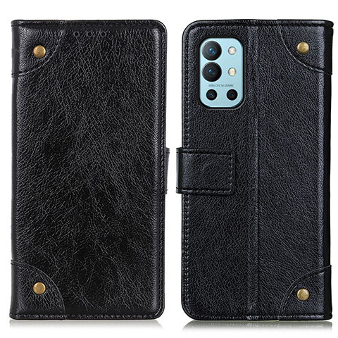 Funda de Cuero Cartera con Soporte Carcasa K06Z para OnePlus 9R 5G Negro