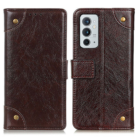 Funda de Cuero Cartera con Soporte Carcasa K06Z para OnePlus 9RT 5G Marron