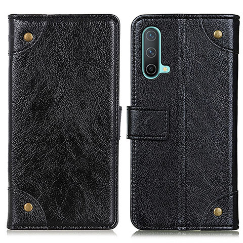 Funda de Cuero Cartera con Soporte Carcasa K06Z para OnePlus Nord CE 5G Negro