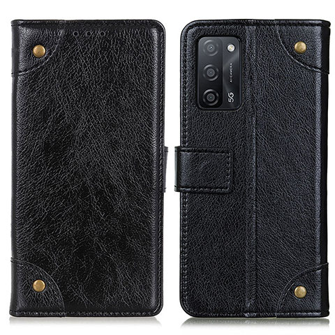 Funda de Cuero Cartera con Soporte Carcasa K06Z para Oppo A56 5G Negro