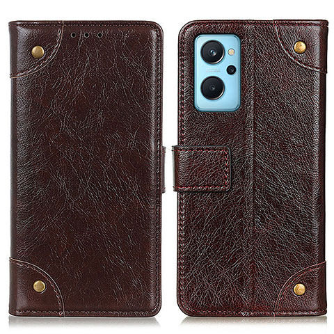 Funda de Cuero Cartera con Soporte Carcasa K06Z para Oppo K10 4G Marron