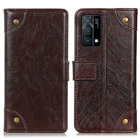 Funda de Cuero Cartera con Soporte Carcasa K06Z para Oppo K9 5G Marron