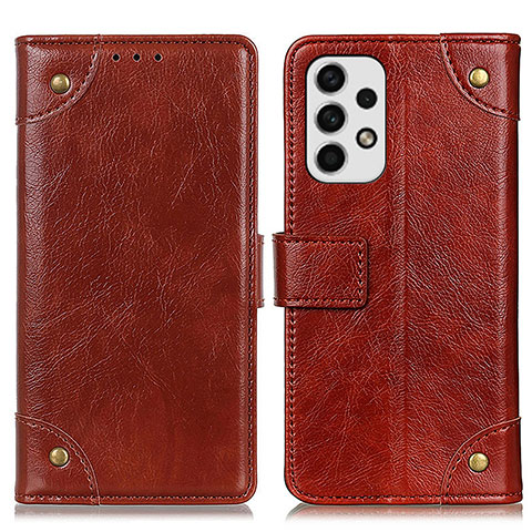 Funda de Cuero Cartera con Soporte Carcasa K06Z para Samsung Galaxy A23 4G Marron Claro