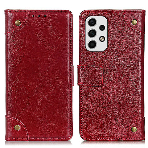 Funda de Cuero Cartera con Soporte Carcasa K06Z para Samsung Galaxy A23 4G Rojo